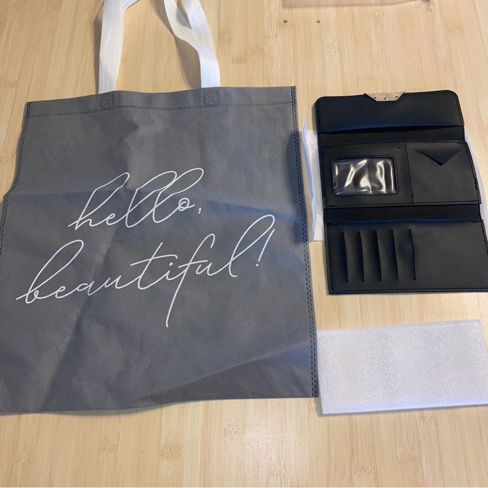 Gina Cora trifold wallet & beautiful tote bag David’s bridal